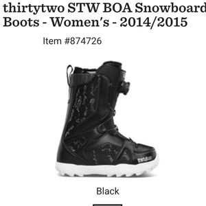 Thirtytwo STW Boa Black Snowboard Boots